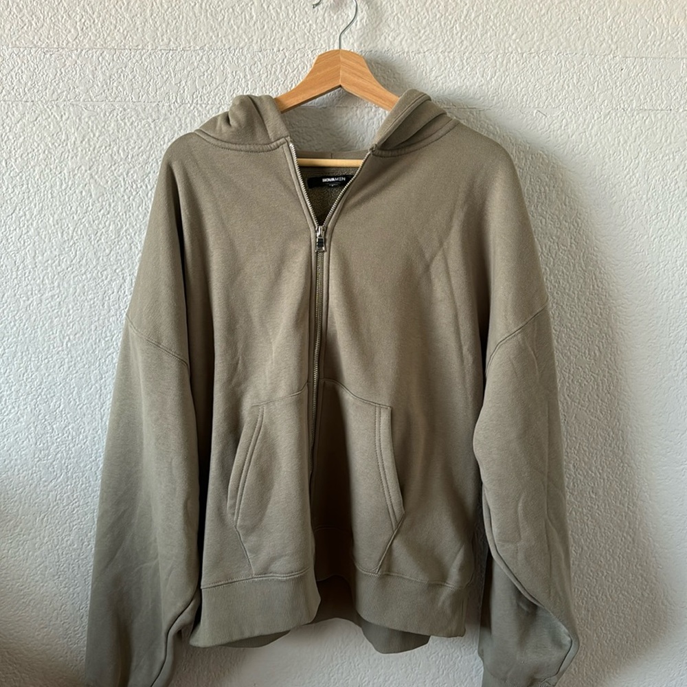 NovaMen Zip Up Hoodie Olive